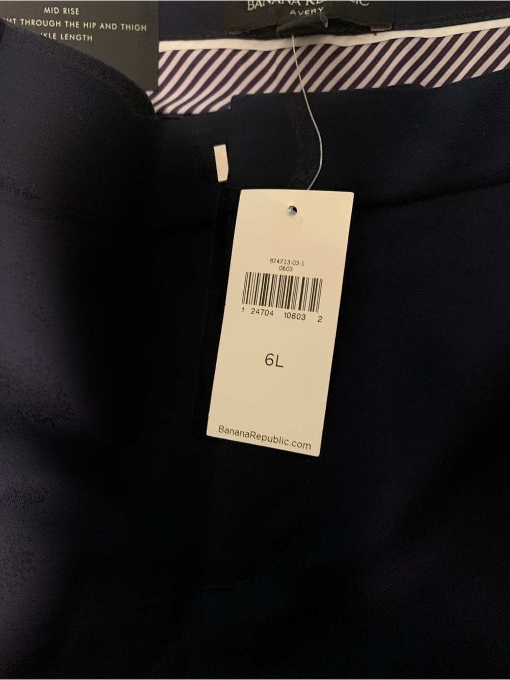 Banana Republic Dark Navy Straight-Leg Dress Pants - Picture 3 of 3